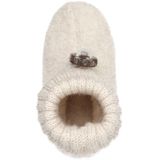 Bergstein - Cozy Baby Slofjes - Off-White - Scheerwol - Leer