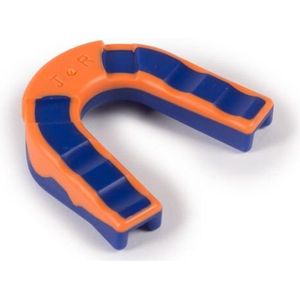 Reece mouthguard dental impact shield in de kleur blauw/oranje.
