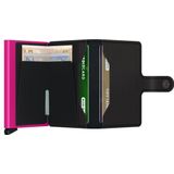 Secrid miniwallet mat zwart fuchsia