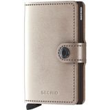 Secrid Miniwallet Portemonnee Metallic champagne & brown Dames portemonnee