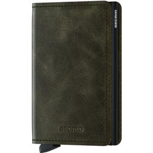 Secrid Slimwallet Portemonnee Vintage olive black pasjeshouder