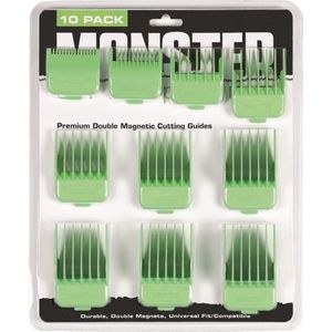 Monster Clippers Premium Dubbel Magnetische Opzetkammen - Groen - voor professionele tondeuses