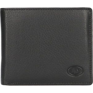 Leather Design billfold - leren heren portemonnee - zwart - RFID beschermd