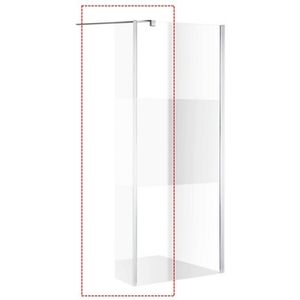 Zijwand inloopdouche athena met hoekpaneel middenband 45x200 cm 8 mm nano glas