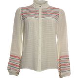 Poools - 413166 - Blouse - Chalk - Katoen