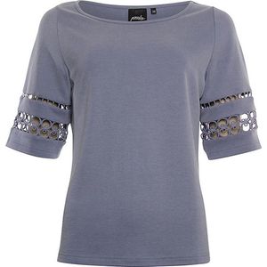 Poools - Top 413172 - Jeans - Blauw - Katoen