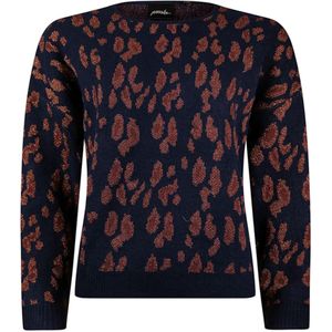 Poools - Gebreide Trui - Marine - Panterprint