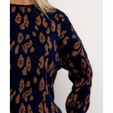 Poools - Gebreide Trui - Marine - Panterprint