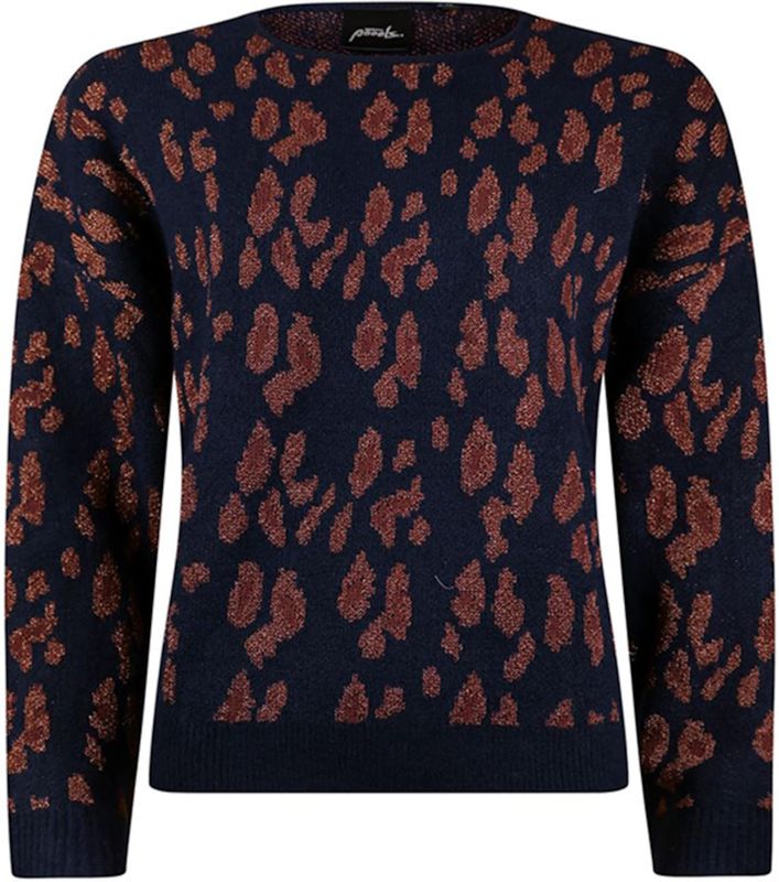Poools - Gebreide Trui - Marine - Panterprint