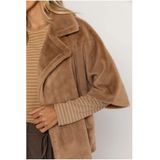 Poools - Faux Fur Jas - Camel