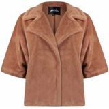 Poools - Faux Fur Jas - Camel