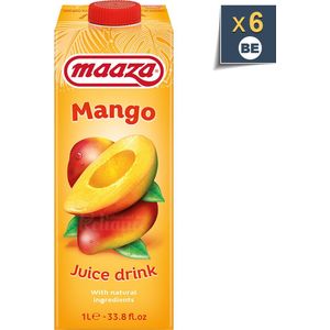 Maaza Mango Fruit Drink, Mango vruchtensap om te genieten, 6 x 1 l