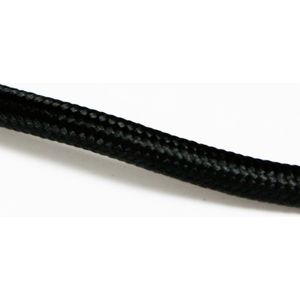 Stoffen kabel zwart 2x0.75mm 10 meter
