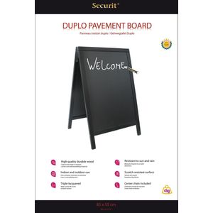 Duplo pavement chalk board - with lacquered black finish - 55x85cm