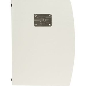 Menukaart Rio A4 - Wit met Bestek - 4 x A4 enkel Pagina's