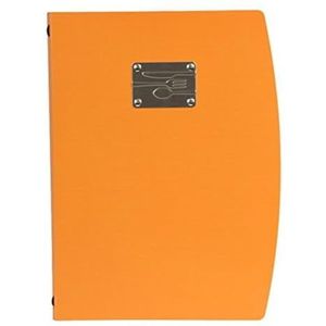 Securit Rio A4 Menu Houder met Vork Design Voorplaat - Oranje