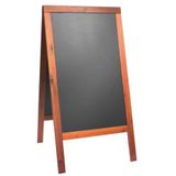 Sandwich Pavement Chalk Board - With Lacquered Mahogany Finish  - 70x125cm