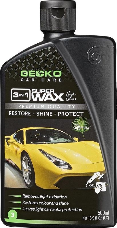 Gecko - Polijstmiddel 3 in 1 - 500ml - Carnauba