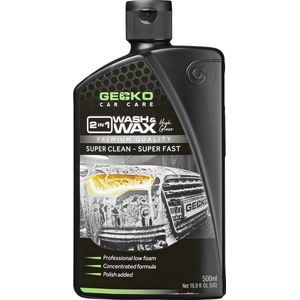 Gecko - 2in1 Wash & Wax - Autoshampoo - 500ml - Carnauba Wax