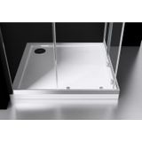 Best-design "project" douche hoekinstap 80x80x190 cm glas 5mm aluminium profiel