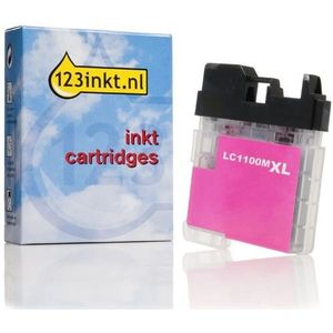123inkt huismerk vervangt Brother LC-1100HYM inktcartridge magenta hoge capaciteit