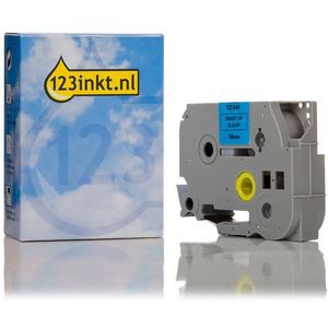 123inkt huismerk vervangt Brother TZe-541 tape zwart op blauw 18 mm