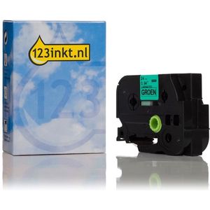 123inkt huismerk vervangt Brother TZe-751 tape zwart op groen 24 mm