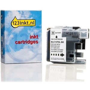 123inkt huismerk vervangt Brother LC-127XLBK inktcartridge zwart hoge capaciteit