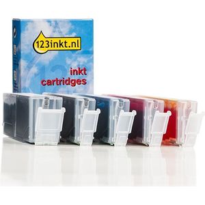 Inktpatroon Canon PGI-550PGBK XL / CLI-551XL aanbieding: 2 zwart + 3 kleuren (123inkt huismerk)