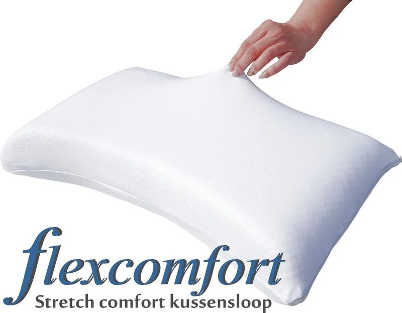Mahoton Stretchcomfort Kussensloop wit set van 2 stuks