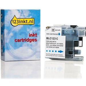 123inkt huismerk vervangt Brother LC-123C inktcartridge cyaan