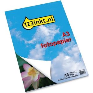 123inkt Premium Glossy hoogglans fotopapier 260 grams A3 (20 vel)