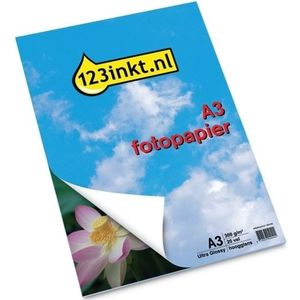 123inkt Ultra Glossy hoogglans fotopapier 300 grams A3 (20 vel)