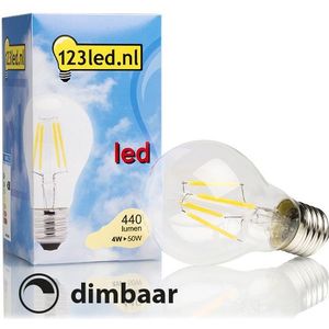 123led E27 filament led-gloeilamp 4W (50W) dimbaar
