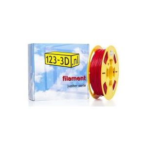 123-3D Filament flexibel rood 2,85 mm TPE 0,5 kg (Jupiter serie)