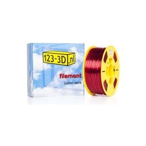 123-3D Filament transparant rood 2,85 mm PETG 1 kg (Jupiter serie)