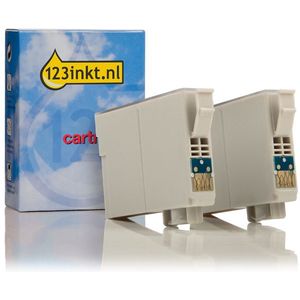 Epson T0711H dubbelpak zwart hoge capaciteit Inktcartridge (123inkt huismerk)