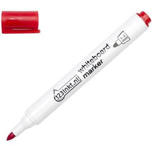 123inkt whiteboard marker rood (2,5 mm rond)