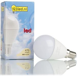 123led LED lamp E14 | Kogel P45 | Sfeerdim | Mat | 2200-2700K | Dimbaar | 6W (40W)