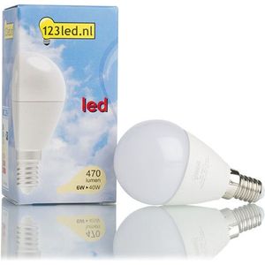 6x 123led LED lamp E14 | Kogel P45 | Sfeerdim | Mat | 2200-2700K | Dimbaar | 6W (40W)