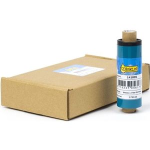 123inkt huismerk vervangt Zebra 2300 wax ribbon (02300GS08407) 84 mm x 74 m (5 ribbons)