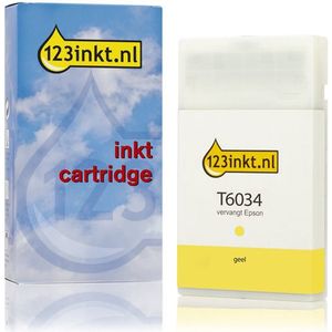 Epson T6034 inktcartridge geel hoge capaciteit (123inkt huismerk)