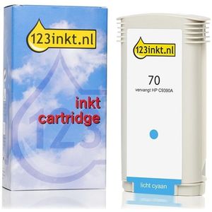 123inkt huismerk vervangt HP 70 (C9390A) inktcartridge licht cyaan