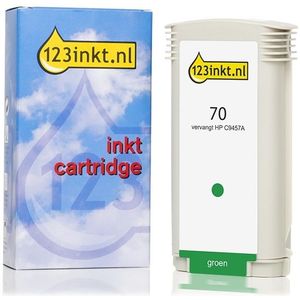 123inkt huismerk vervangt HP 70 (C9457A) inktcartridge groen