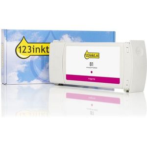 123inkt - Huismerk - Inktcartridge - Magenta - Vervangt HP 81 (C4932A) - Inhoud 680 ml
