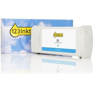 123inkt huismerk vervangt HP 81 (C4934A) inktcartridge licht cyaan