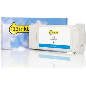 123inkt huismerk vervangt HP 83 (C4941A) UV inktcartridge cyaan