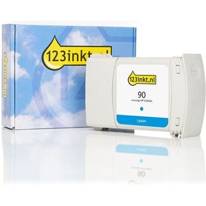 123inkt - Huismerk - Inktcartridge - Cyaan - Vervangt HP 90 (C5060A) - Inhoud 225 ml