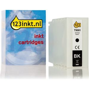 Epson T9081 inktcartridge zwart hoge capaciteit (123inkt huismerk)