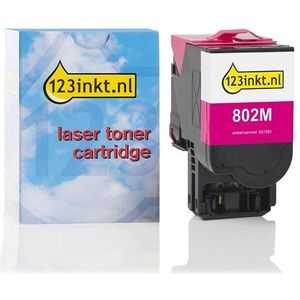 Lexmark 802M (80C20M0) toner magenta lage capaciteit (123inkt huismerk)